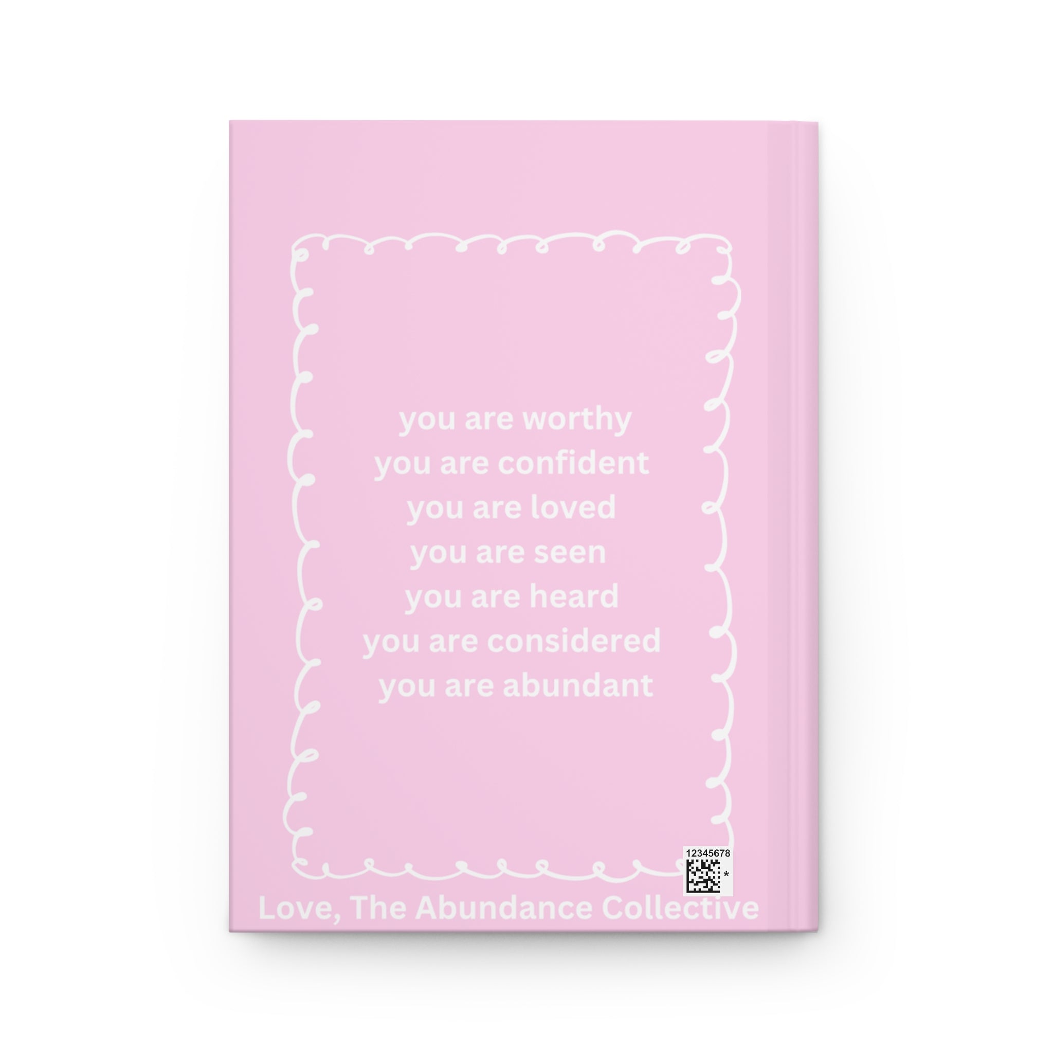 Abundant Floral Hardcover Journal — Pink Gratitude & Self‑Worth Notebook