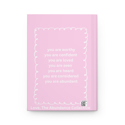Abundant Floral Hardcover Journal — Pink Gratitude & Self‑Worth Notebook